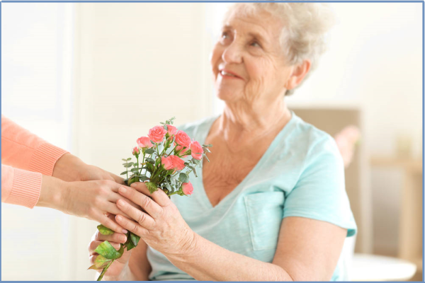 Цветы для пожилой женщины