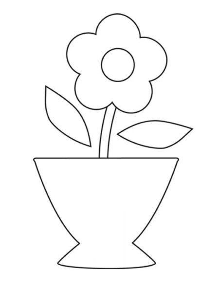 Трафарет вазы для цветов