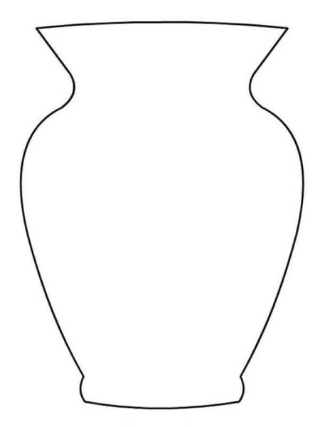 Трафарет горшок для цветов