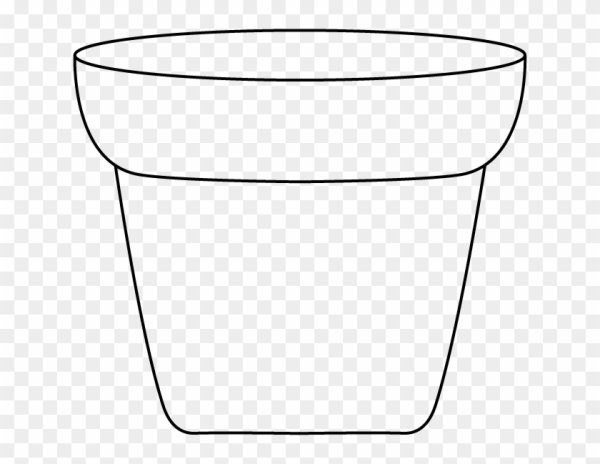 Рисование с натуры цветочного горшка с растением.