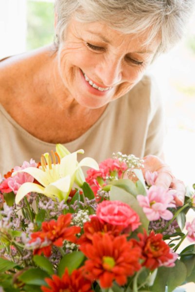 Букет для пожилой женщины