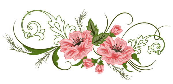 Красивый орнамент из цветов