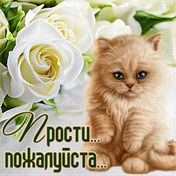 Цветы с запиской прости