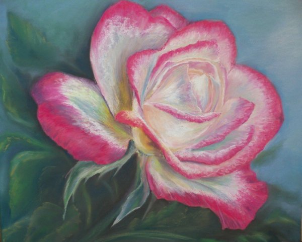 Цветы пастелью