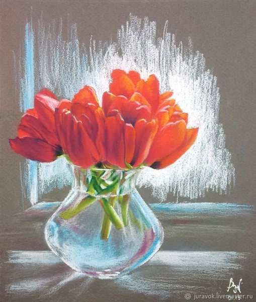 Тюльпаны пастелью