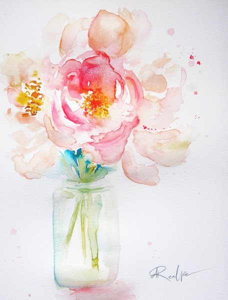 Нежные Акварельные цветы