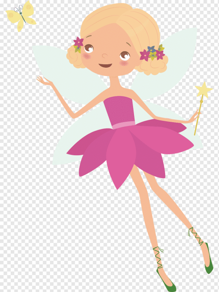 Веселая Фея на прозрачном фоне