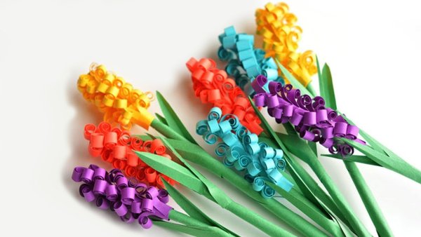 Цветы из цветной бумаги