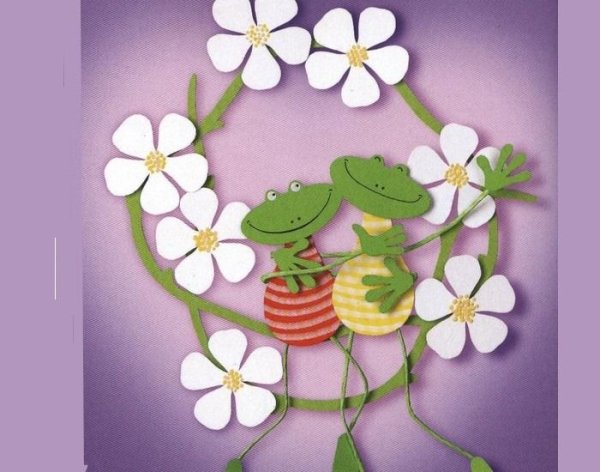 Многослойная аппликация цветы