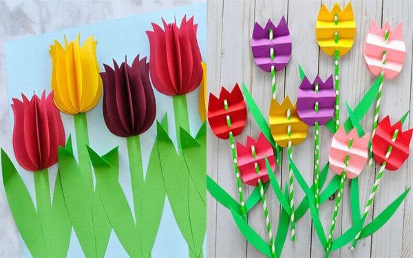 Объемные тюльпаны