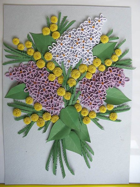 Квиллинг весенний букет