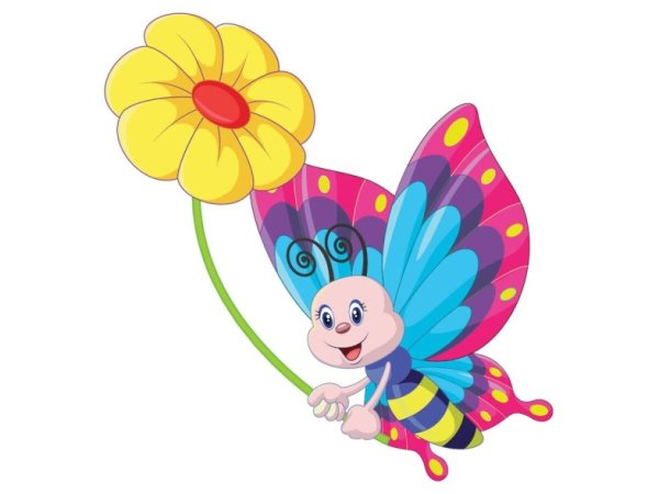 Бабочки мультяшные