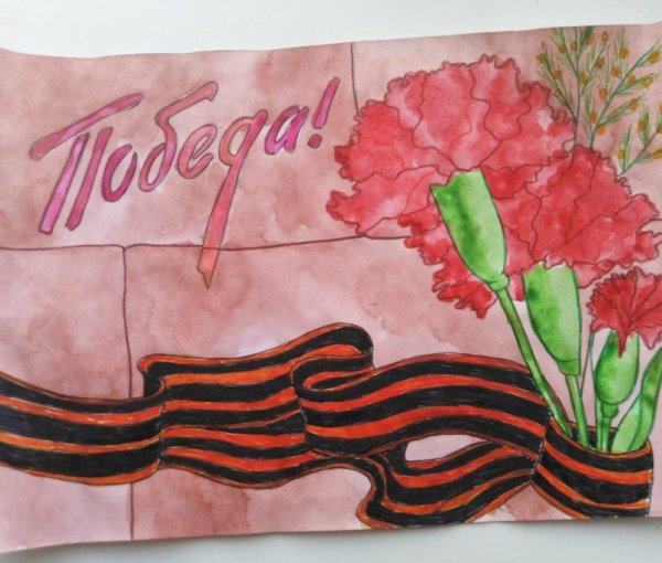 Конкурс рисунков и снова май цветы,салют 2 класс ко Дню Победы