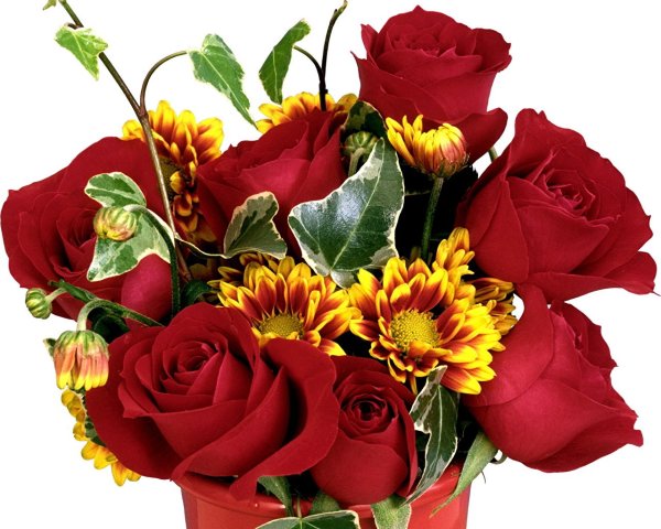 Цветы в корзине