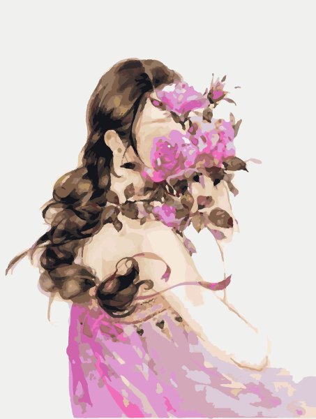 Девушка со спины рисунок