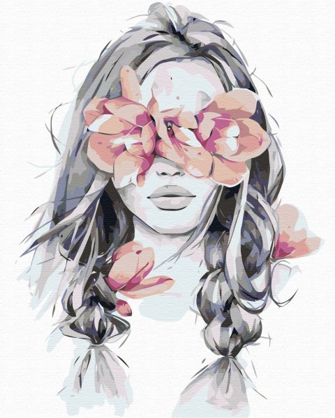 Девушка со спины рисунок