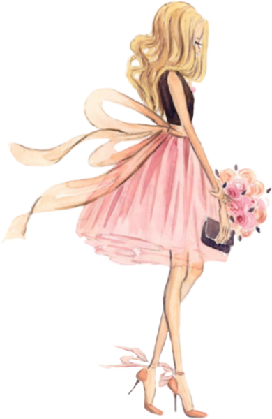 Девушка в цветах рисунок