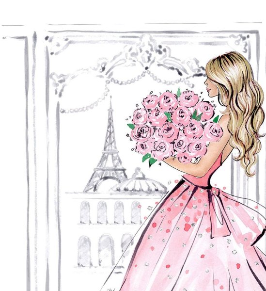 Девушка в шляпе рисунок