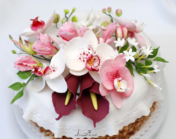 Торт цветы