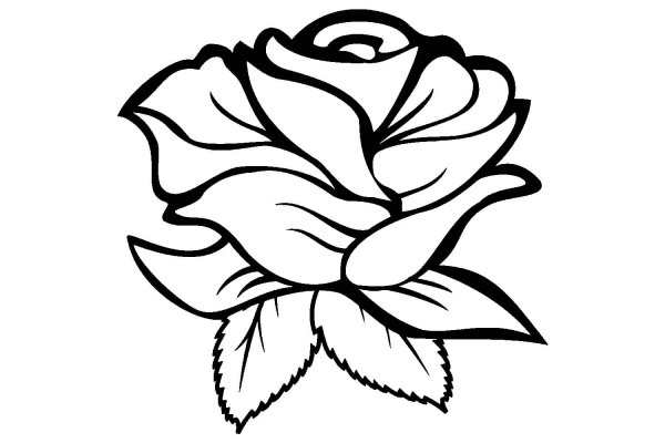 Роза раскраска