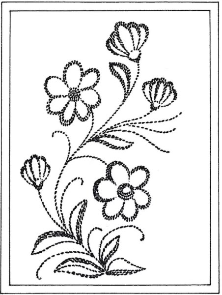 Роза трафарет для рисования