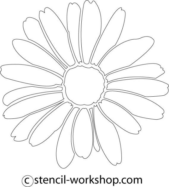 Трафарет ромашки