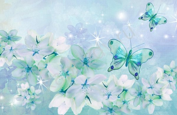 Бирюзовые цветы