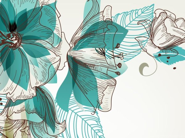 Абстракция в бирюзовых тонах