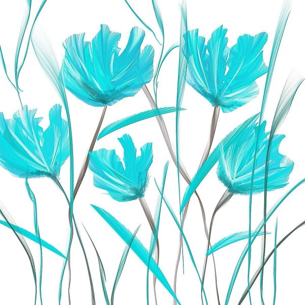 Постер с бирюзовым рисунком