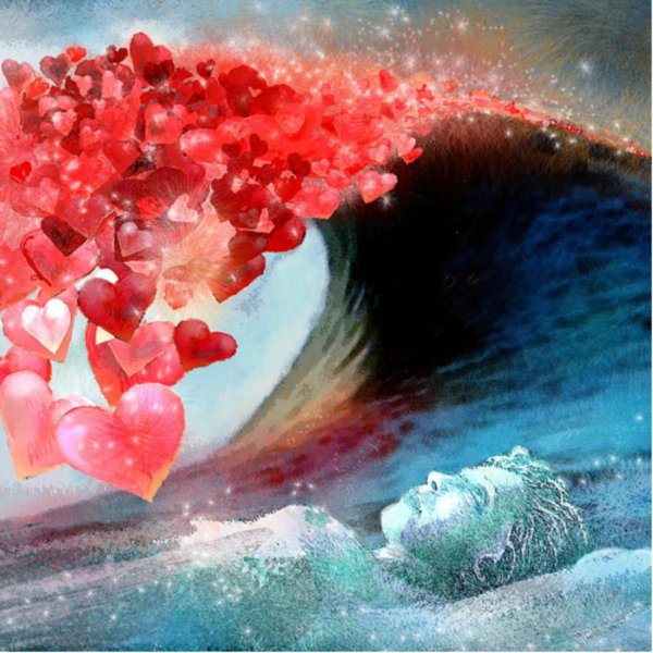 Девушка цветы море