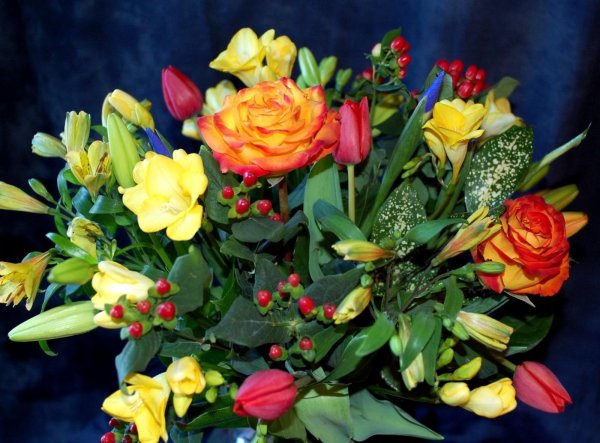 Букет "роза и тюльпан"