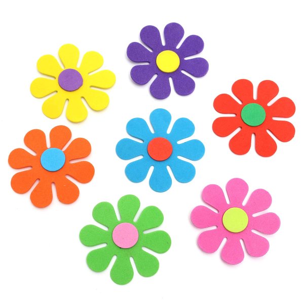 Цветы для аппликации цветные