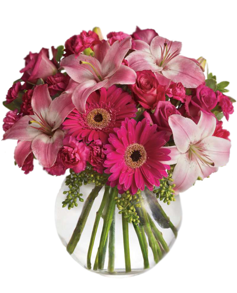 Букет цветов на белом фоне