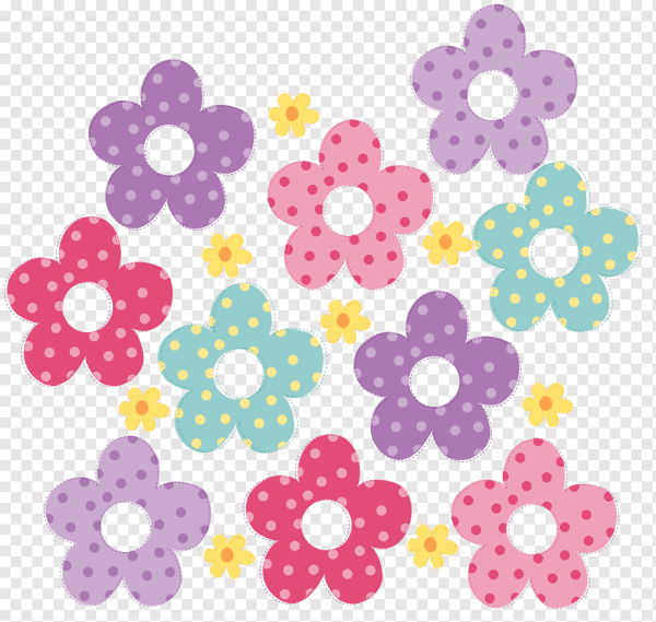 Маленькие разноцветные цветочки