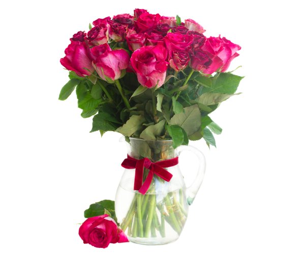 Букет цветов на белом фоне