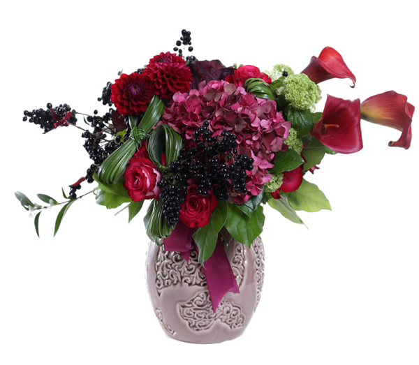 Цветочные композиции на прозрачном фоне