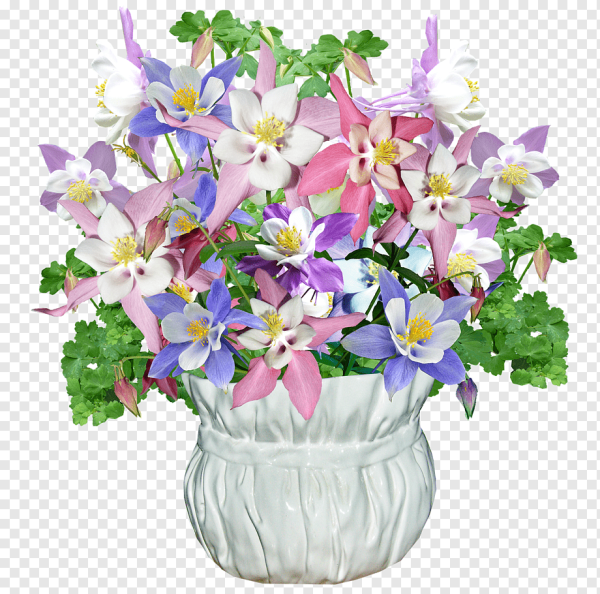 Ваза для цветов на прозрачном фоне