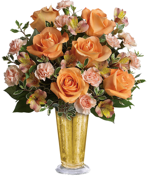 Букет цветов на прозрачном фоне