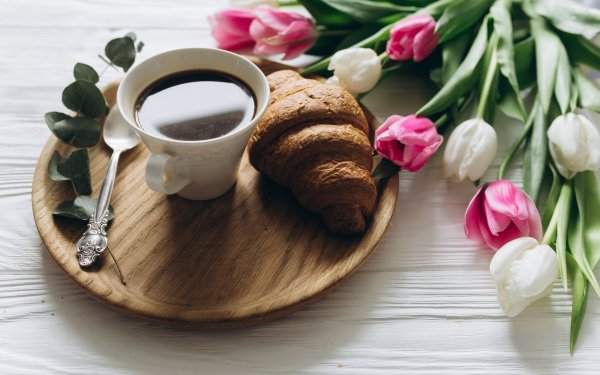 Кофе и цветы