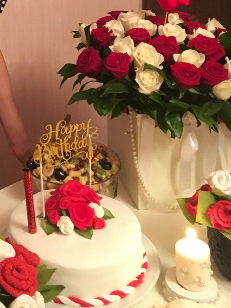 Торт букет цветов