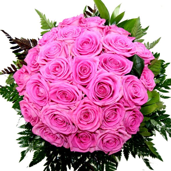 Шикарный букет розовых роз