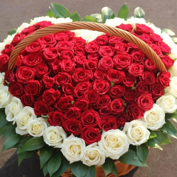 Букет роз сердце