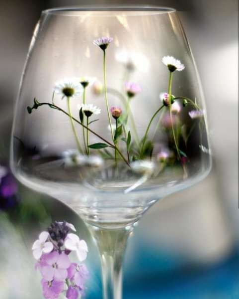 Цветы в рюмке