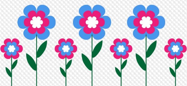 Ромашки мультяшные