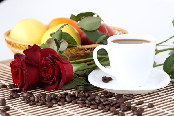 Кофе и цветы