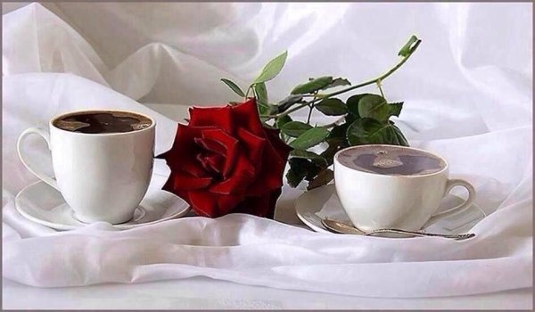 Кофе и цветы