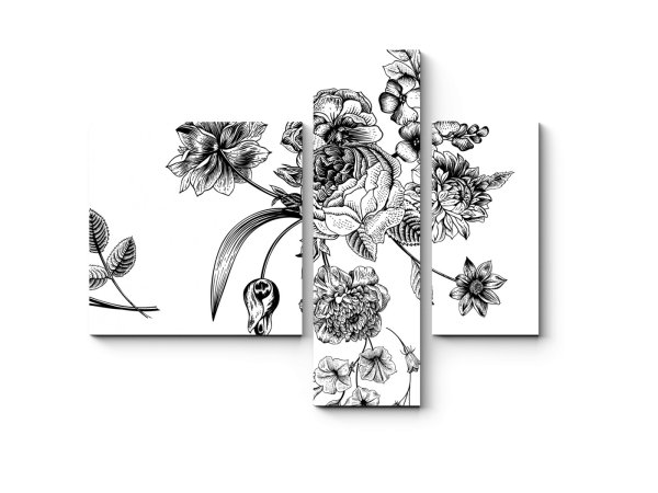 Черно белое панно