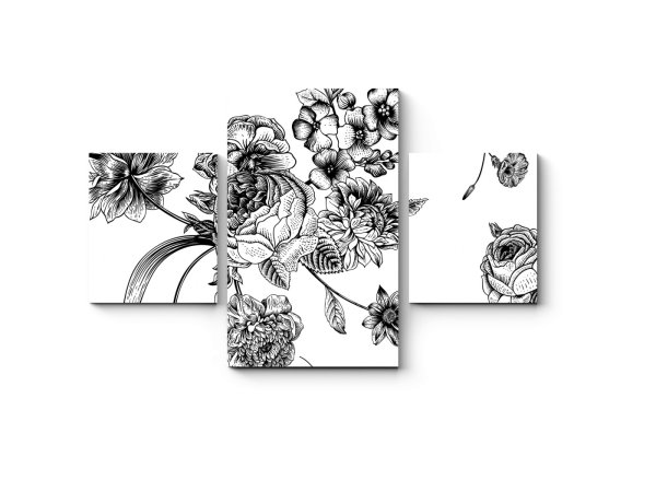 Триптих черно-белый