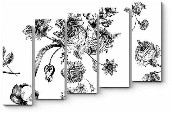 Панно черно белое на стену