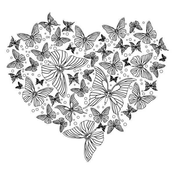 Раскраски антистресс бабочки